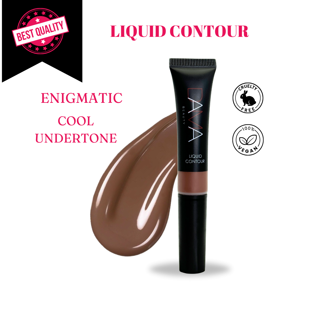 DAMA liquid contour product with enigmatic cool undertone on a white background