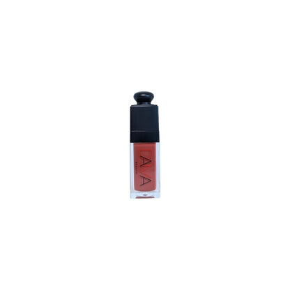 Lipstick with black cap on a white background