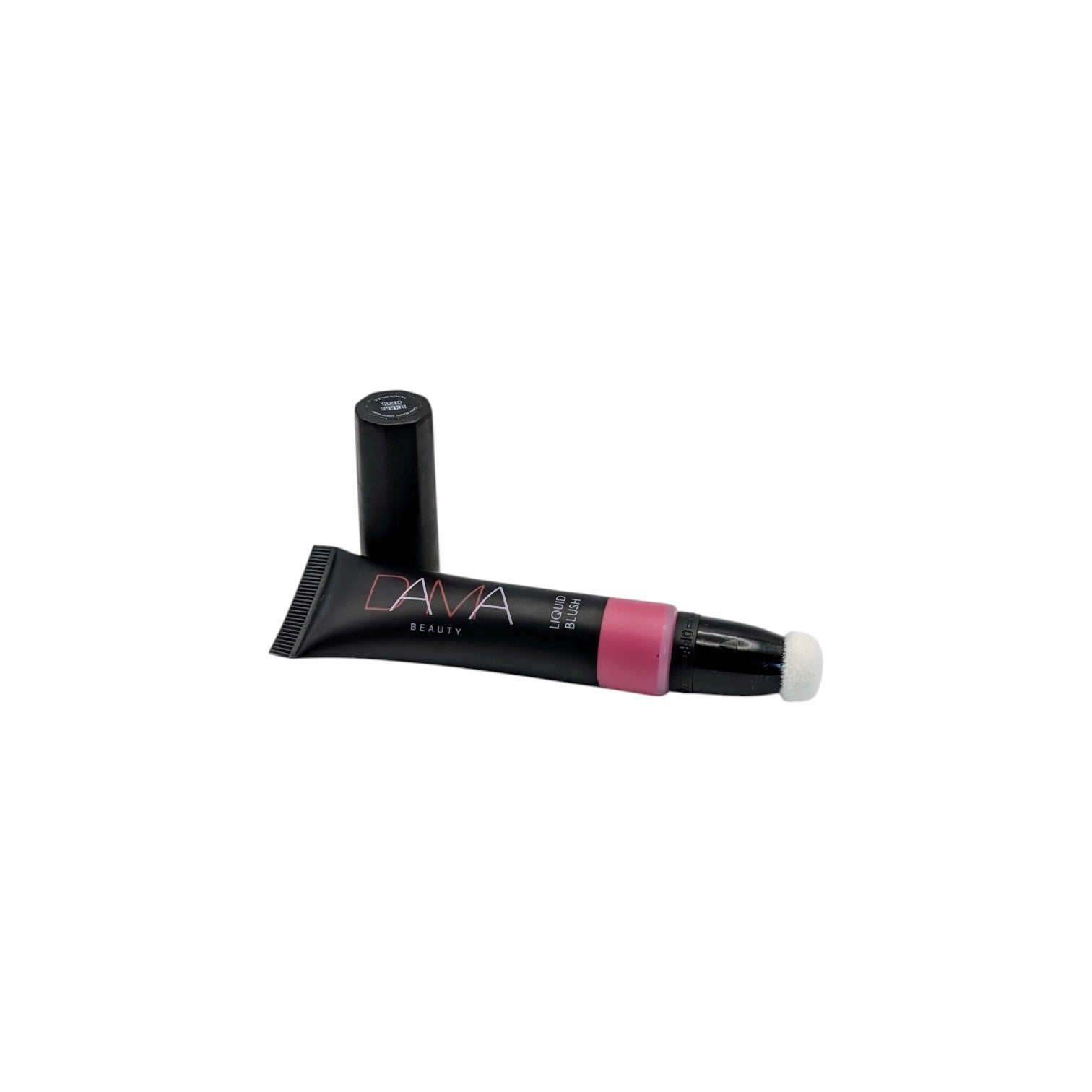 DAMA Beauty liquid blush tube with pink color on a white background